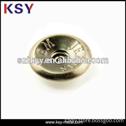 custom cheap metal jeans button